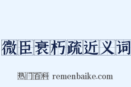 微臣衰朽疏近义词是什么意思的图片